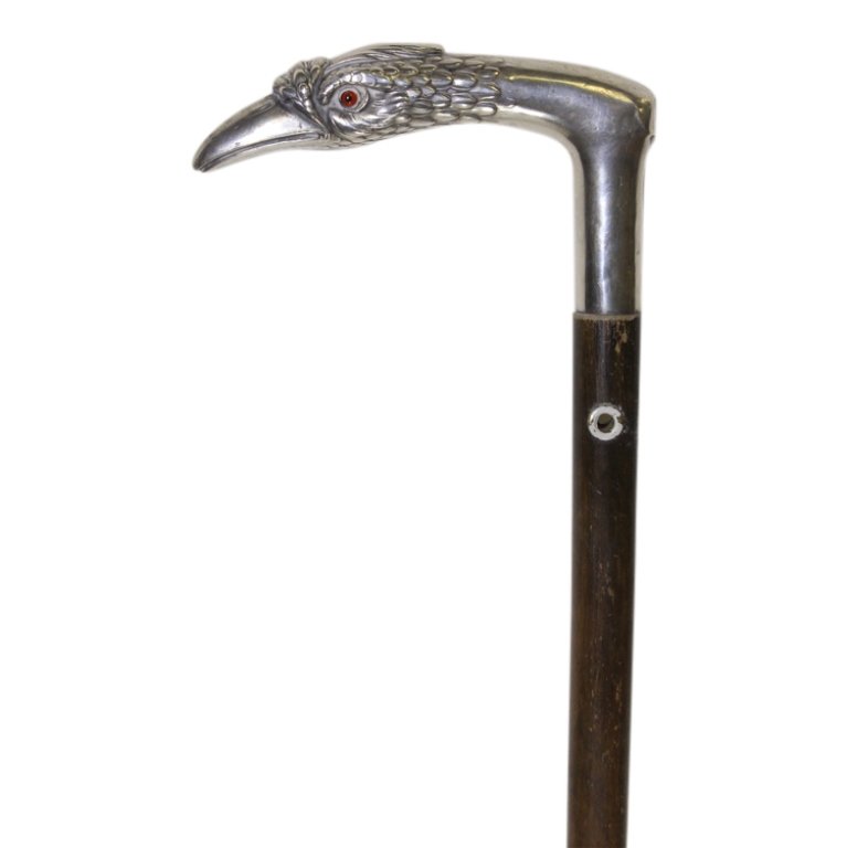 Vintage Silver Cane Walking Stick (1 of 2)