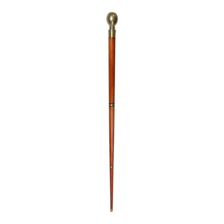 Vintage Wooden Walking Cane w/Secret Compartment (1 of 4)