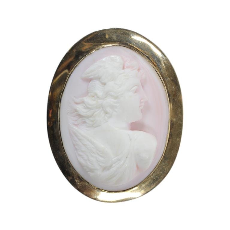 14k Gold Cameo Pin Brooch (1 of 2)