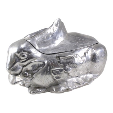 Cast Aluminum Covered Bunny Dish (1 of 3)