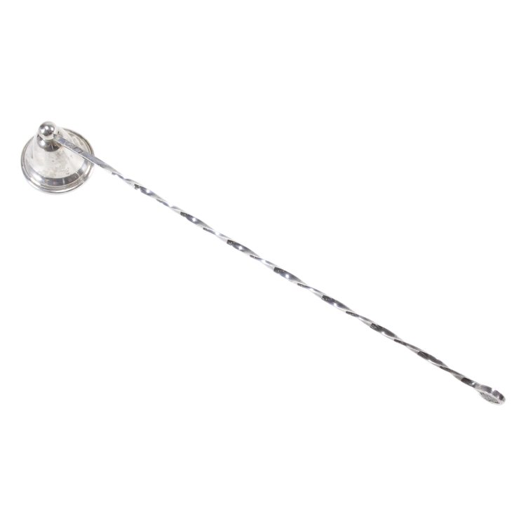 Sterling Candle Snuffer: Est. $ 20 - 30 Sterling Candle Snuffer. Marked Sterling and 12. Snuffer is approx. 10 inches long and weighs approx. 20.5 grams.