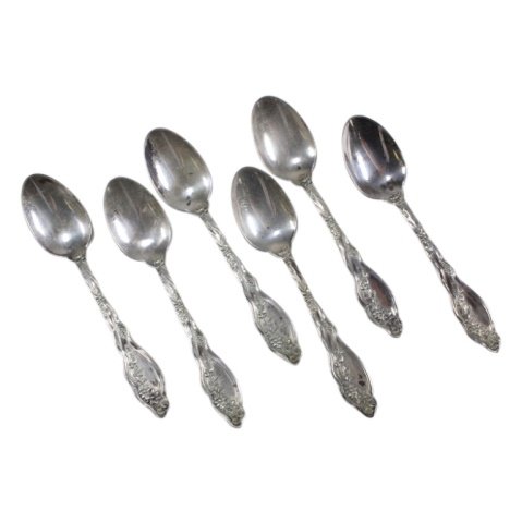 Six Frank W. Smith Sterling Demitasse Spoons (1 of 2)