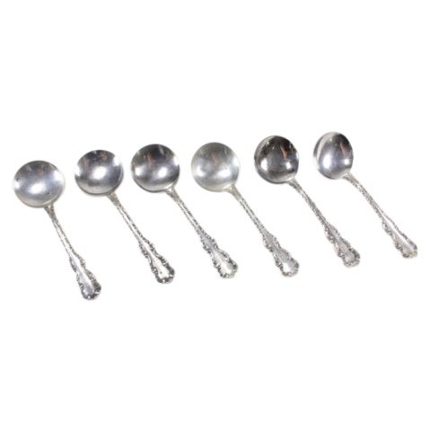 Six Whiting Sterling Louis XV Spoons (1 of 2)