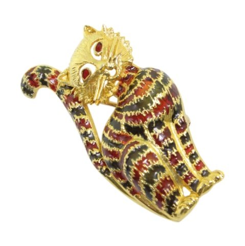 German Made Cat Brooch in 14k Gold (1 of 2)