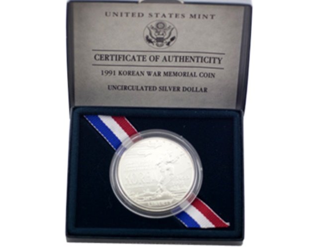 1991 Korean War Memorial Silver Dollar (1 of 1)