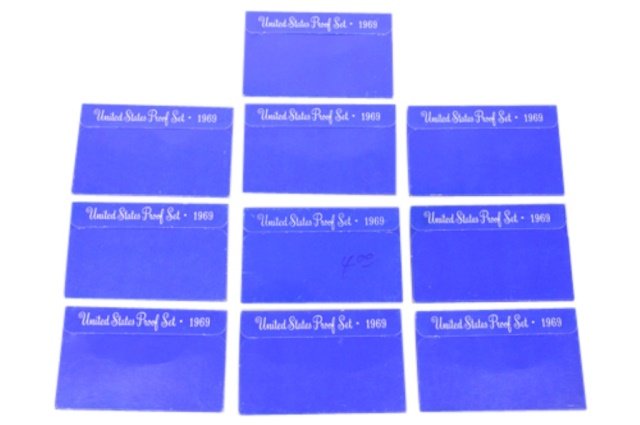 (10) 1969 US Proof Set Coins (1 of 1)