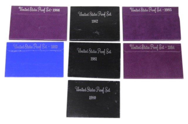 1980-1986 US Proof Set Coins (1 of 1)