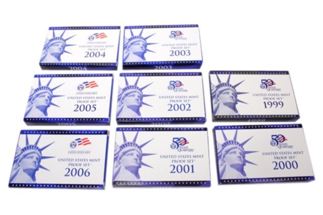 1999-2006 US Mint Proof Sets 50 State Quarters (1 of 1)