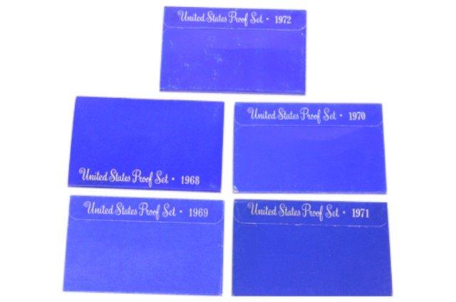 1968 - 1972 US Proof Set Coins (1 of 1)