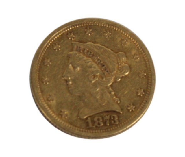 1873 US Liberty Gold Coin $2 1/2 Dollar (1 of 2)