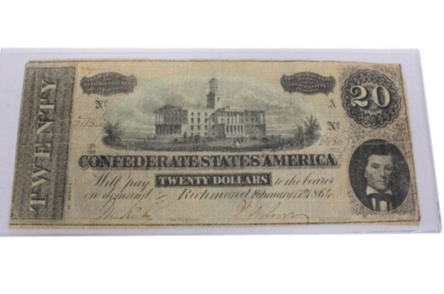 1864 Richmond Confederate $20 Twenty Dollar Note (1 of 2)