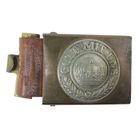 German WWI Nickel Brass Gott Mit Uns Belt Buckle (1 of 3)