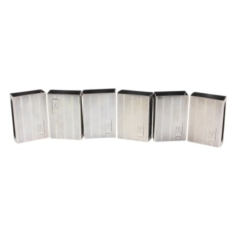 6 Vintage Webster Striped Sterling Matchbox Cover (1 of 1)