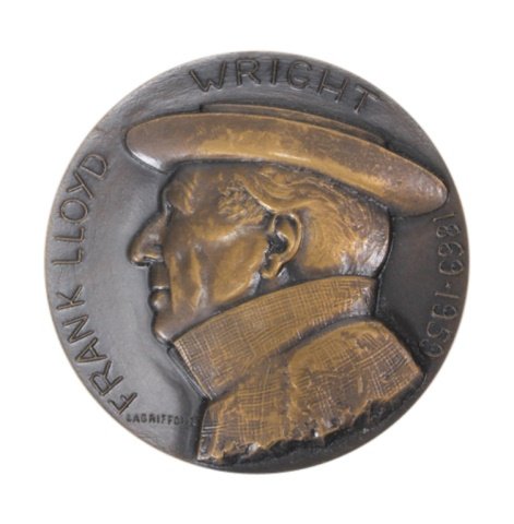 Frank Lloyd Wright Bronze Medallion (1 of 2)