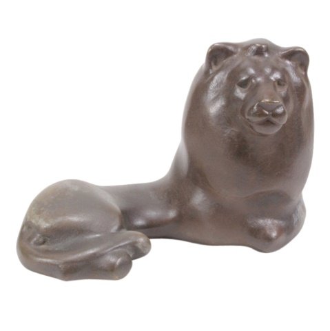 Claude Lhoste Lion Bronze Sculpture: Est. $ 50 - 200 Claude Lhoste Lion Bronze Sculpture. An approx. 6 X 4 X 3inch bronze Lion by sculptor Claude Lhoste back marked Bronze,1998,23/250