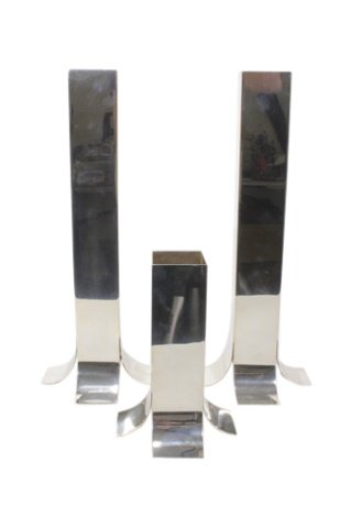 Sabattini 3 Piece Silverplate Vases (1 of 4)