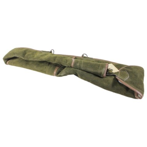 El Caballo Green Suede Leather Gun Case: Est. $ 50 - 100 El Caballo Green Suede Leather Gun Case . Contoured design, lined rifle case. 47 inches long. Carry strap not included.