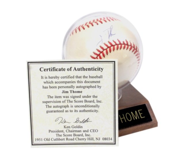 Jim Thome Autographed Baseball (1 of 2)
