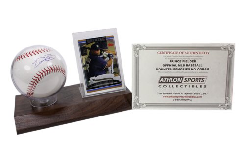 Prince Fielder Brewers Signed Baseball with Card (1 of 3)