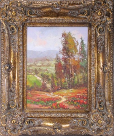 Original Oil on Canvas Floral Landscape (1 of 2)