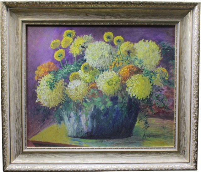 Jessie Agnes Palmer Oil on Board Floral Still Life (1 of 3)