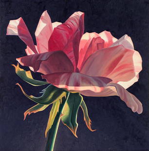 Ed Mell 'Rose': Ed Mell (American, b. 1942) 'Rose' Oil on canvas ; 44 x 44 (in) Signed Ed Mell, lower right Framed in original Ed Mell signature frameProvenance: Private Collection, Dallas, Texas - acquired