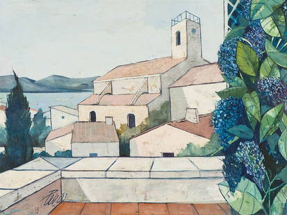 Charles Levier 'Château': Charles Levier (American, French, 1920-2003) 'Château' Oil on canvas ; 30 x 40 (in) Signed Levier, lower left