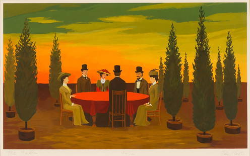 Philip Campbell Curtis 'The Table': Philip Campbell Curtis (American, 1907-2000) 'The Table' 1984 Serigraph ed 42 of 100; 17 x 27 (in) Signed in pencil Philip Curtis, lower right Printed and published by Armstrong Prior, Inc.,