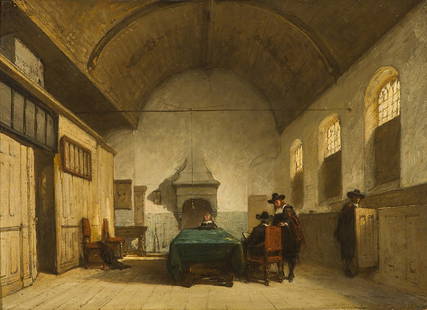 Johannes Bosboom 'Consistoriekamer': Johannes Bosboom (Dutch, French, 1817-1891) 'Consistoriekamer (Consistory Room) Oil on panel ; 9.5 x 13 (in) Signed Bosboom, lower right E.J. van Wisselingh & Co gallery tag, verso