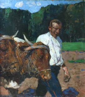 Franz Alexeevich Roubaud 'Untitled': Franz Alexeevich Roubaud (Russian, 1856-1928) 'Untitled' Oil on board; 19 x 17 (in) Signed F. Roubaud, lower right