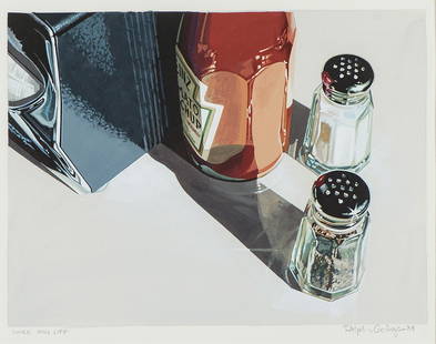 Ralph Goings 'Diner Still Life': Ralph Goings (American, b. 1928) 'Diner Still Life' 1984 Watercolor on paper ; 11 x 14 (in) Signed and dated in pencil Ralph Goings 84, lower right OK Harris Works of Art gallery tag,