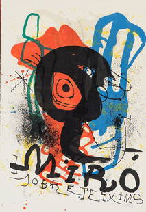 Joan Miró 'Sobreteixims': Joan Miró (Spanish, French, 1893-1983) 'Sobreteixims (Cramer 919)' 1973 Lithograph ed 42 of 150; 33.5 x 23.33 (in) Signed in pencil Miró, lower right Published by Maeght Editeur in Paris, France