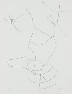 Joan Miró 'Journal d un Graveur': Joan Miró(Spanish, French, 1893-1983) 'Journal d'un Graveur (C. books 200)' 1975 Drypoint etching on Rives BFK ed 31 of 75; 22.5 x 17.5 (in) Signed in pencil Miró, lower right Printed by Morsang,