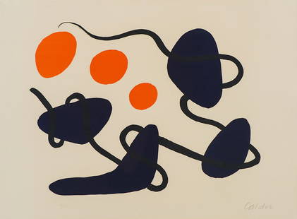 Alexander Calder 'The Black Line': Alexander Calder (American, 1898-1976) 'The Black Line' 1967 Lithograph ed 12 of 60; 29.75 x 22.125 (in) Signed in pencil Calder, lower right