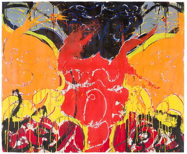Norman Bluhm 'Untitled #3': Norman Bluhm (American, 1921-1999) 'Untitled #3' 1984 Acrylic on paper ; 50 x 60 (in) Signed and dated Bluhm '84, lower middle