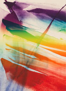 Paul Jenkins 'Phenomena Franklin's Kite': Paul Jenkins (American, 1923-2012) 'Phenomena Franklin's Kite' 1973 Lithograph ed 31 of 175; 26.25 x 19.25 (in) Signed and dated in pencil Paul Jenkins 1973, lower left Published by Transworld Art