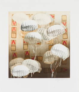 Deborah Oropallo 'Victor': Deborah Oropallo (American, b. 1954) 'Victor' 1997 Aquatint in colors on Somerset paper ed 1 of 40; 36 x 30.5 (in) Signed and dated in pencil Oropallo 97, lower right Published by Paulson Fontaine