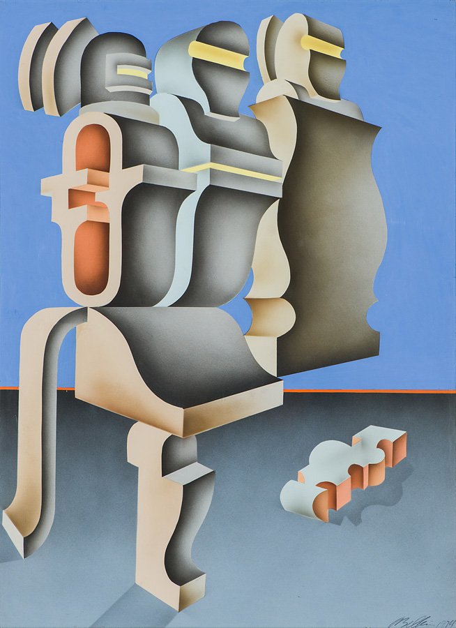 Arnold Belkin 'Three Military Robots with Fallen Figure (1 of 2)