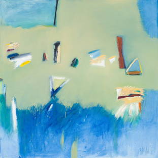 Gloria Gaddis 'Blue Cloud': Gloria Gaddis (American, b. 1945) 'Blue Cloud' 1999Acrylic on canvas; 60 x 60 (in)Signed G Gaddis, lower right