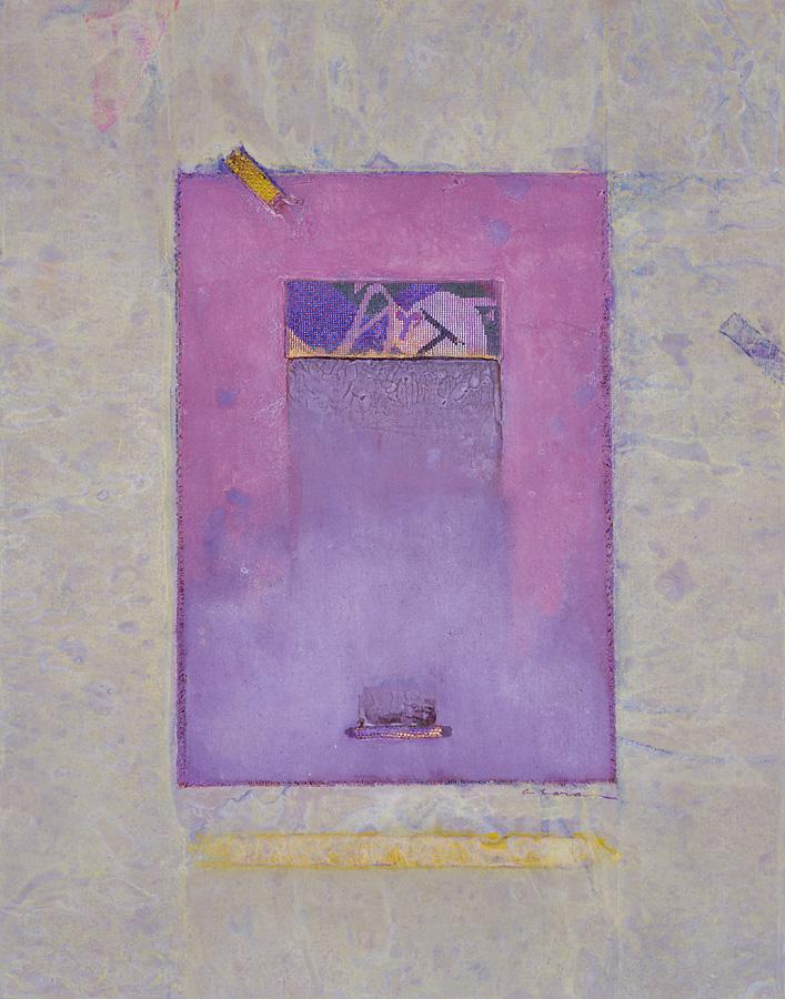 Armond Lara Desert Reading #12: Armond Lara (Native American, b. 1939) 'Desert Reading #12' Acrylic and collage on canvas Signed A Lara, lower right Signed and titled, verso