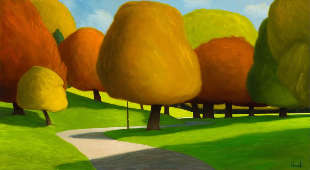 Ross Penhall North of the East Meadow: Ross Penhall (Canadian, b. 1959) 'North of the East Meadow', 2007'; Oil on canvas; Signed Penhall, lower right; Titled and signed, verso