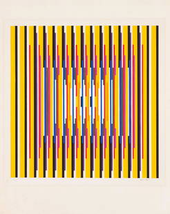 Yaacov Agam Daliah: Yaacov Agam (Israeli, b. 1928) 'Daliah' Serigraph on Arches paper ed. 142 of 150 Signed in pencil Yaacov Agam, lower right Arches watermark, lower right. Image size: 21.875" x 21.25".