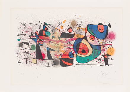 Joan Miró Céramiques, from Céramiques de Miro...: Joan Miró (Spanish, 1893-1983) 'Céramiques, from Céramiques de Miro et Artigas (Mourlot 928)' 1974 Lithograph on Arches paper EA apart from an ed. of 50 Signed in pencil Miró, lower right Titled