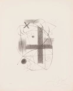 Joan Miró Lithograph II (Mourlot 1a): Joan Miró (Spanish, 1893-1983) 'Lithograph II (Mourlot 1a)' 1930/73 Lithograph on Arches paper HC apart from an ed. of 50 Signed in pencil Miró, lower right Arches watermark, lower right and upper