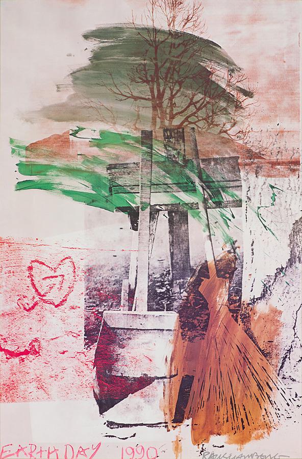 Robert Rauschenberg Earth Day: Robert Rauschenberg (American, 1925-2008) 'Earth Day' 1990 Offset lithograph on paper ed. of 650 Signed in pencil and in the plate Rauschenberg, lower right Printed and published by Gemini G.E.L., Los