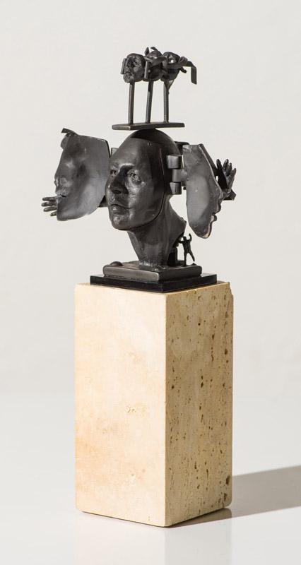 Theodore Gall Hear, See, Speak No Evil: Theodore Gall (American, b. 1941) 'Hear, See, Speak No Evil' Bronze Engraved T. Gall ©, lower left edge