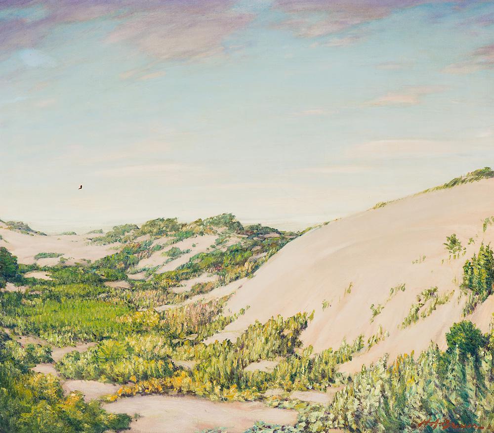 Henry Breuer Sand Dunes: Henry Breuer (American, 1860-1932) 'Sand Dunes' Oil on canvas Signed H.J. Breuer, lower right California Palace of the Legion of Fine Arts tag, verso.