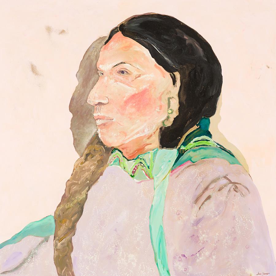 Ira Yeager Native American Portrait: Ira Yeager (American, b. 1938) 'Native American Portrait' Acrylic on canvas Signed Ira Yeager, lower right