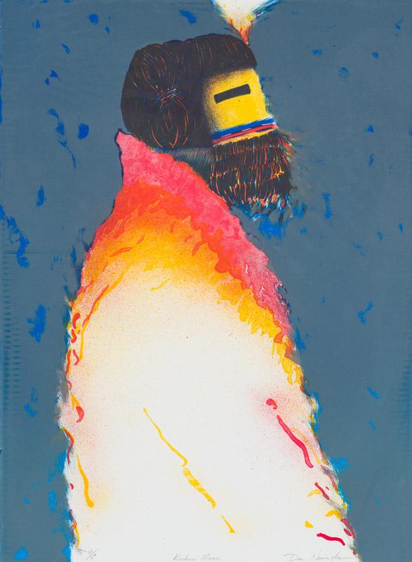 Dan Namingha Kachina Mana: Dan Namingha (Native American, b. 1950) 'Kachina Mana' Lithograph ed. 21 of 50 Signed in pencil Dan Namingha, lower right Printed by Steven Britko with his blind stamp, lower left. Titled in pencil, l