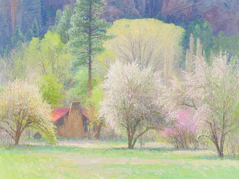 Curt Walters Spring's Quiet Hour: Curt Walters (American, b. 1950) 'Spring's Quiet Hour' Oil on canvas Signed Curt Walters, lower left Stamped © Curt Walters, verso. Titled, verso.